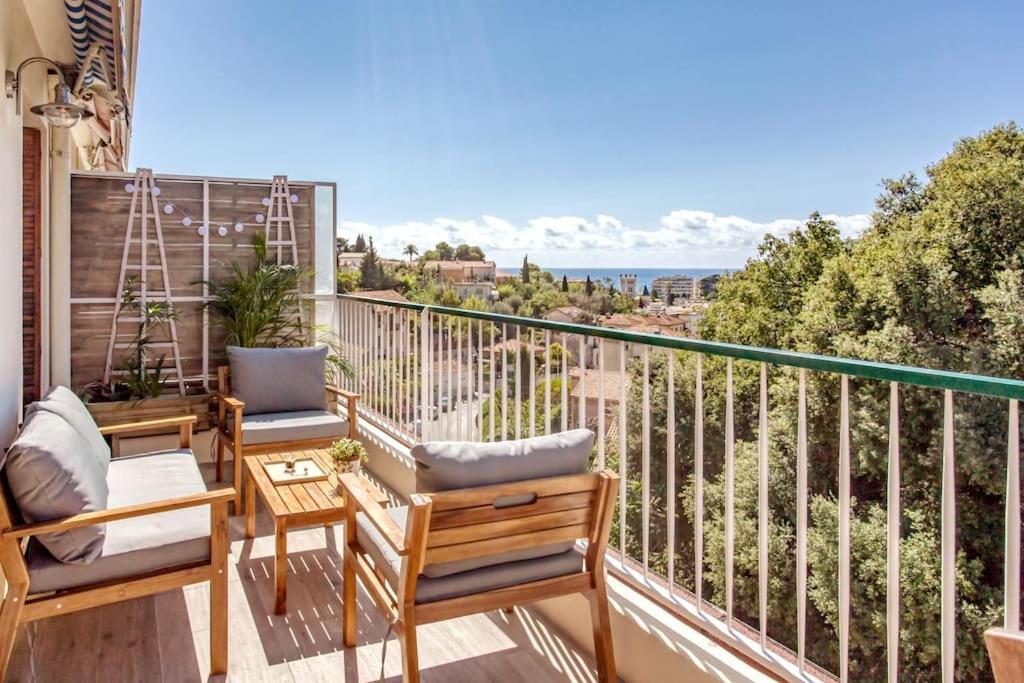 Apartmán L36 Sea View Terrace 10Min Walking To Sea/Parking & Ac Nice Exteriér fotografie
